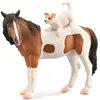 Image de animaux domestiques cheval chien junior 12,5 cm brun/blanc