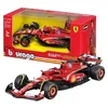 Image de Bburago - Ferrari SF-24#55 Sainz - Modèle réduit réaliste de Voiture de F1 à l'échelle 1:43, réplique moulée sous Pression avec Licence Officielle Ferrari, âge recommandé 3+ Ans en occasion ou reconditionné
