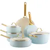 Image de GreenPan CC008485-001, ensemble mixte, bleu, doré, 6 pièces