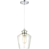 Image de Lampe suspendue à une flamme Ramsey chrome / verre transparent