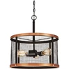 Image de Suspension à trois lampes Emelie bronze huilé