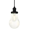 Image de Suspension Ampoule Oil Rubbed Bronze et verre transparent avec 1 source lumineuse