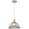 Image de Suspension Retro nickel brossé et verre transparent avec 1 source lumineuse