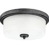 Image de Plafonnier Cedric 33 cm aluminium vieilli avec 2 sources lumineuses