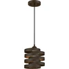 Image de Suspension à une flamme Charlize bronze huilé avec verre transparent