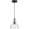Image de Suspension à une flamme Fiona bronze huilé avec verre antique transparent