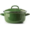 Image de BK Indigo Casserole émaillée avec couvercle, revêtement anti-adhésif en céramique sans PFAS, 24 cm/4,2 litres, induction, lavable au lave-vaisselle