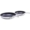Image de Lot de poêles GreenPan Premiere argentées 20 cm + 28 cm, antiadhésives et allant au four