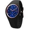Image de Ice-Watch - Modèle ICE cosmos Star, couleur bleu profond - Montre pour femme noire avec bracelet en silicone - 0