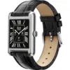 Image de Montre ICE SMART TK 2.0 Rectangulaire avec Bracelet Cuir Argent Croco Noir Ice Watch - Neuf