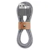 Image de Câble de recharge Native Union Belt Cable USB-A vers USB-C 1,2 m Nylon noir blanc Zebra