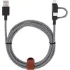 Image de Native Union Belt Universal USB-A vers LightningUSB-CMic... Zebra USB-A vers Micro USB-C Lightning