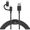 Image de Native Union Belt Universal USB-A vers LightningUSB-CMic... Noir USB-A vers Micro USB-C Lightning
