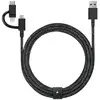 Image de Native Union BELT-ULC-CS-BLK-NP câble USB 2 m USB A USB C/Micro USB A/Lightning Noir - Neuf