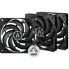 Image de Lot de 3 Ventilateurs de boitier Arctic P12 Slim PST - 12cm (Noir) #2POURCENT