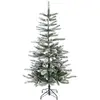 Image de Sapin de Noël Evergreen Cedar Frost en pin avec support métallique 210 cm de hauteur Ø 114 cm
