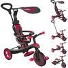 Image de GLOBBER EXPLORER TRIKE 4in1 - Poussette, tricycle et vélo d'exercice, 10/8,5 pouces, siège TPR, hauteur réglable, rouge