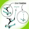 Image de GLOBBER GO-UP ACTIVE LIGHTS - 3 en 1 tricycle, roue et trottinette, 120/80 mm, 3 roues, hauteur réglable, menthe