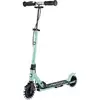 Image de Trottinette 2 roues GLOBBER Flow Element Junior Lights 125 mm LED Noir/Menthe, 3 hauteurs, système de pliage avec béquille et double frein, 2,95 kg - Neuf