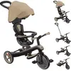Image de GLOBBER EXPLORER TRIKE 4in1 - Poussette, tricycle et vélo d'exercice, 10/8,5 pouces, siège en TPR, hauteur réglable, marron clair