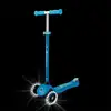 Image de Trottinette 3 roues Globber Primo Plus Glow Lights Bleu Pétrol avec éclairage à dynamo guidon réglable 67,5 à 82,5 cm max 50 kg 3-9 ans - Neuf