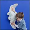 Image de Peluche géante raie manta menthe pour bébé - Douceur et confort - Neuf
