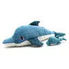 Image de Les Déglingos Ptipotos - Dauphin maman et bebe - bleu