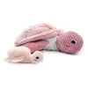 Image de Les Déglingos Peluche tortue géante Sauvenou maman et son bébé rose - Les Ptipotos