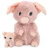 Image de Les Déglingos Les PTIPOTOS by Peluche BARBEKIOU Cochon Maman & Bebe Rose