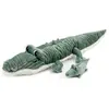 Image de Les Déglingos Peluche crocodile Croketou maman et son bébé vert