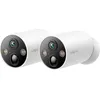 Image de Caméra IP extérieure avec batterie TP-LINK, IP66, distance IR 15 m, type de lentille fixe 3,15 mm, résolution 2K 3 Mpx, sans fil, microphone, boîtier en plastique, nécessite un HUB, inclut 2 pièces