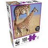 Image de Puzzle WWF, bébé girafe (100 pièces). Puzzle sur le thème de la faune africaine et de la protection des animaux