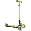 Image de GLOBBER ELITE DELUXE LIGHTS - trottinette enfants, 120/80 mm, ABEC 5, 3 roues, hauteur réglable, roues LED, vert citron