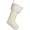 Image de Décorations de Noël Chaussette de Noël Blanc 28 x 4 x 46 cm (12 pièces)