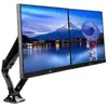 Image de Support de bureau flexible pour 2 écrans , pneumatique et réglable en hauteur. Support de bureau à pinces ou passage de câbles DS3002C-B1 - Neuf