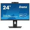Image de ECRAN 23.8 IIYAMA dalle IPS avec Webcam et microphone 4ms FHD 1920x1080 250 cd/m2 100Hz HDMI DisplayPort USB-HUB(3x3.2) Haut parleurs Pivot 15cm pied réglable - Neuf
