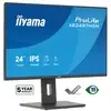Image de Ecran IIYAMA 24'' Ultra mince Noir IPS 1920x1080 100Hz 1ms 350cd/m² HDMI DP USB-C dock USB-C 4xUSB Haut-parleurs 15cm pied réglable + Pivot TCO - Neuf