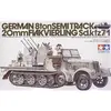 Image de Maquette Tamiya semi-chenillé Sd.Kfz.7/1 8t avec canon antiaérien Flak Vierling 20 mm 1/35 - Maquette militaire - Tami35050