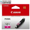 Image de Cartouche encre Canon CLI-551M Magenta photo originale 7 ml pour imprimantes PIXMA Jet d'encre - Neuf