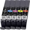 Image de Canon PGI-72 MBK/C/M/Y/R Multipack - pack de 5 - jaune, cyan, magenta, rouge, noir mat - réservoir d'encre d'origine - pour PIXMA PRO-10, PRO-10S ; PIXUS PRO-10