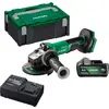 Image de Meuleuse à interrupteur autobloquant et frein Brushless 18 V 125 mm - HIKOKI - avec batterie 18V 5Ah - chargeur - HitCase III - G1813DEWQZ
