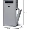 Image de SHARP UA-HG40E-L Purificateur d'air (avec fonction d'humidification, amélioration de la qualité de l'air, idéal pour les personnes allergiques, système de filtration à trois niveaux, filtre HEPA, pièces jusqu'à 26 m²) gris clair