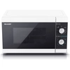 Image de Sharp YC-MG01E-W, modèle à poser, micro-ondes avec fonction grill, 20 l, 800 W, bouton rotatif, noir, blanc