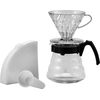Image de Hario Einsteigerset Kaffee 4 teilig Glas schwarz V60 Craft Coffee Maker 17, 3 x 24, 5 x 13 cm (40 Filter) VCDS-02-B-EU