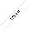 Image de Brother TZe-211 - Adhésif standard - noir sur blanc - Rouleau (0,6 cm x 8 m) 1 cartouche(s) de ruban laminé - pour Brother PT-D210, D600, H110 ; P-Touch PT-1005, 1880, E800, H110 ; P-Touch Cube Plus PT-P710
