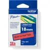 Image de Brother TZe-441 - Adhésif standard - noir sur rouge - Rouleau (1,8 cm x 8 m) 1 cartouche(s) de ruban laminé - pour Brother PT-D600 ; P-Touch PT-1880, D450, D800, E550, E800, P900, P950 ; P-Touch EDGE PT-P750
