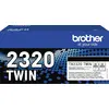 Image de Brother TN2320 TWIN - Pack de 2 - à rendement élevé - noir - original - cartouche de toner - pour Brother DCP-L2500, L2520, L2560, HL-L2300, L2340, L2360, L2365, MFC-L2700, L2720, L2740