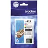 Image de Brother LC421 - Pack de 4 - noir, jaune, cyan, magenta - original - cartouche d'encre - pour Brother DCP-J1140DW, MFC-J1010DW, MFC-J1012DW