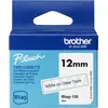 Image de brother BTAG135 brother ruban d'écriture Btag BTAG135, 12 mm blanc sur transparent