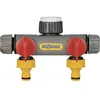 Image de Hozelock   Raccord 2 Voies Pour Robinet En Plastique   Filetage G1/2', G3/4', G1   Adaptateur 21 Mm, 26,5 Mm, 33,3 Mm   Vanne De Régulation Incluse